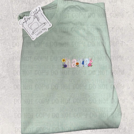 Custom Birth Flower Tee