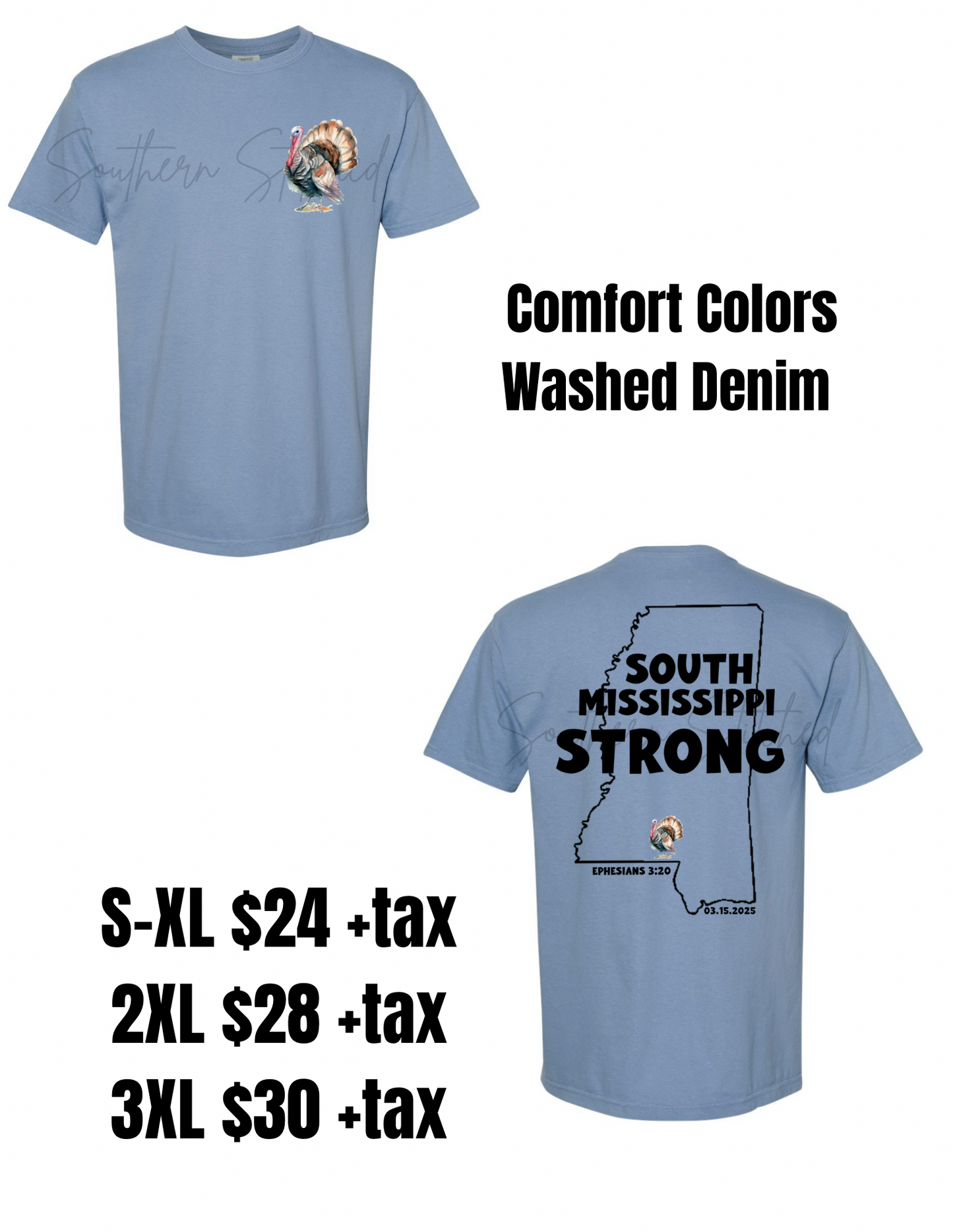 South MS Strong Comfort Colors 2XL Turkey