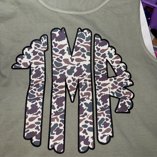 Camo Initials Tank