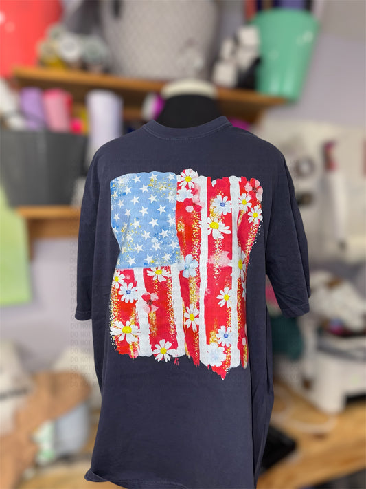 Flag with Flowers